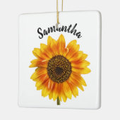 Cute Sunflower - Gepersonaliseerd Keramisch Ornament (Links)