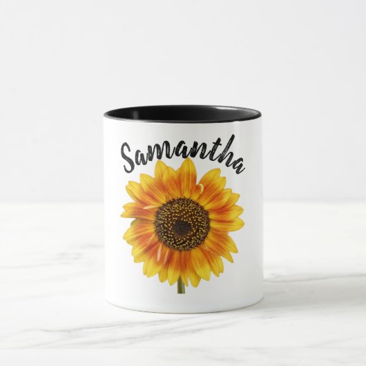 Cute Sunflower - Gepersonaliseerd Mok (Midden)