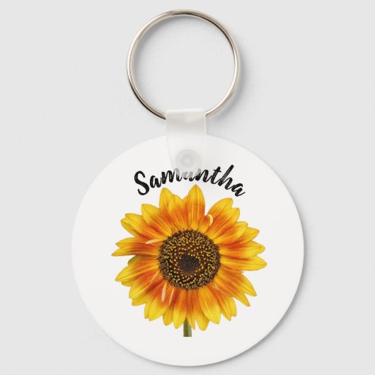 Cute Sunflower - Gepersonaliseerd Sleutelhanger (Voorkant)
