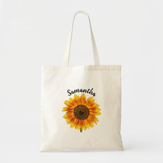 Cute Sunflower - Gepersonaliseerd Tote Bag (Voorkant)