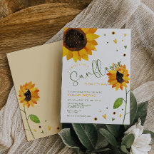 Cute Sunflower Girl Baby shower