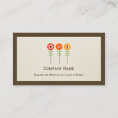 Cute Sunflower - Modern Stijlvol Visitekaartje (Achterkant)