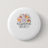 Cute Sunflower Occupational Therapist Ronde Button 5,7 Cm (Voorkant)