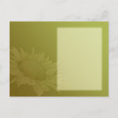 Cute Sunflower Olive Green Wedding RSVP Uitnodiging Briefkaart (Achterkant)