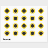 Cute Sunflower Ronde Sticker (Vel)