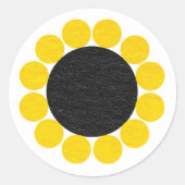Cute Sunflower Ronde Sticker (Voorkant)