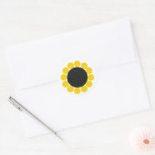 Cute Sunflower Ronde Sticker (Envelop)