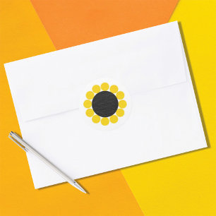 Cute Sunflower Ronde Sticker