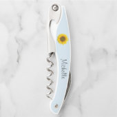 Cute Sunflower Script Blue Kurkentrekker (Voorkant)