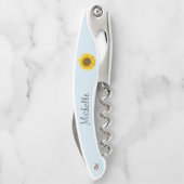 Cute Sunflower Script Blue Kurkentrekker (Achterkant)