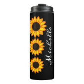 Cute Sunflower Script Persoonlijk Thermosbeker (Voorkant)