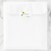 Cute Sunflower Wedding Hart Sticker (Tas)