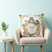 Cute Sunflower Woodland Animals Girl Nursery Decor Kussen (Stoel)