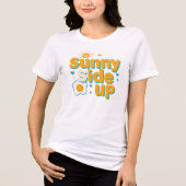 Cute "Sunny Side Up" Positive Pun Tri-Blend Shirt (Voorkant)