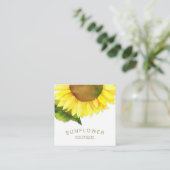 Cute Sunny Sunflower Vierkante Visitekaartje (Staand voorkant)