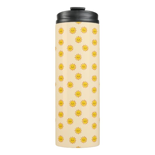 Cute Suns Pattern – Whimsical Sunny Sky Design Thermosbeker (Voorkant)