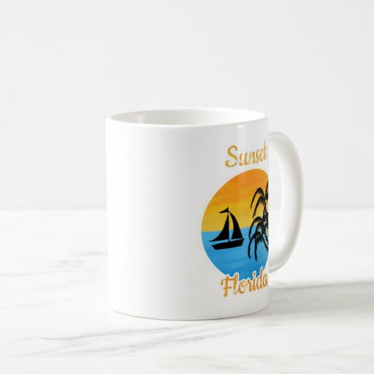 Cute Sunset in Florida Coffee Mok (Voorkant rechts)