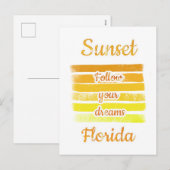 Cute Sunset in Florida Feestdagenkaart (Voorkant / Achterkant)