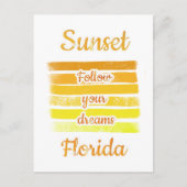 Cute Sunset in Florida Feestdagenkaart (Voorkant)