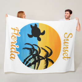 Cute Sunset in Florida Fleece Deken