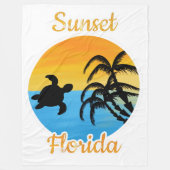 Cute Sunset in Florida Fleece Deken (Voorkant)