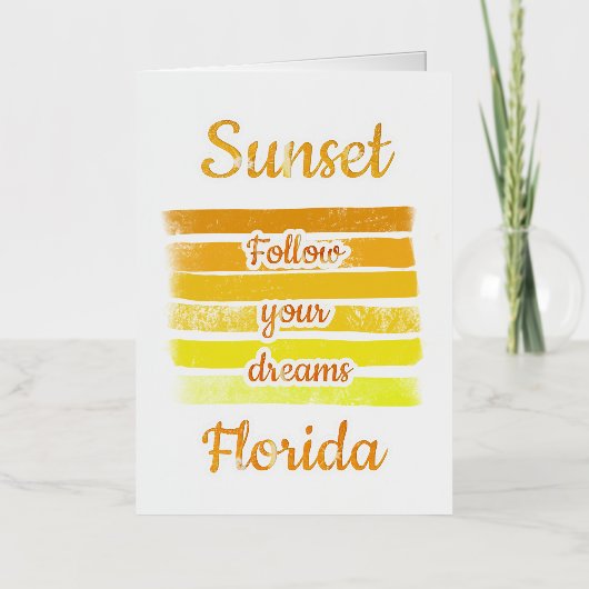 Cute Sunset in Florida Folie Wenskaart (Voorkant)