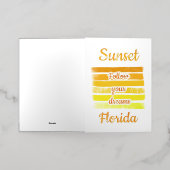 Cute Sunset in Florida Folie Wenskaart (Buiten Laag)
