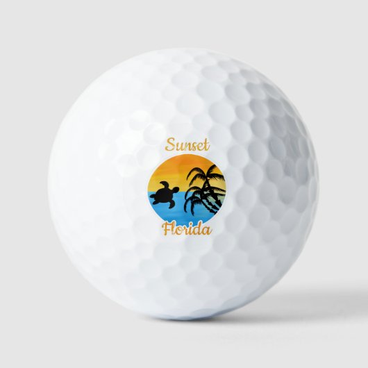 Cute Sunset in Florida Golfballen (Voorkant)