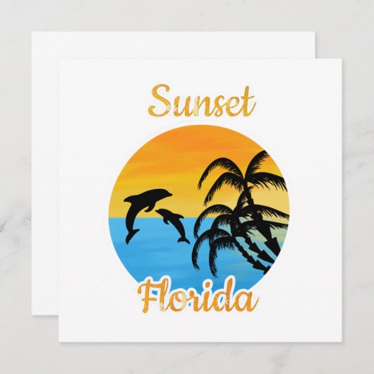 Cute Sunset in Florida Kaart (Voorkant / Achterkant)