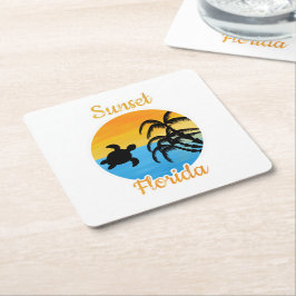 Cute Sunset in Florida Kartonnen Onderzetters