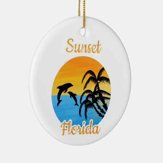 Cute Sunset in Florida Keramisch Ornament (Rechts)