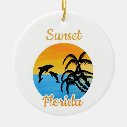 Cute Sunset in Florida Keramisch Ornament (Voorkant)