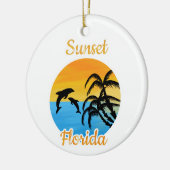 Cute Sunset in Florida Keramisch Ornament (Links)