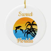 Cute Sunset in Florida Keramisch Ornament (Achterkant)