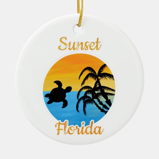 Cute Sunset in Florida Keramisch Ornament (Voorkant)
