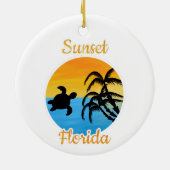 Cute Sunset in Florida Keramisch Ornament (Achterkant)