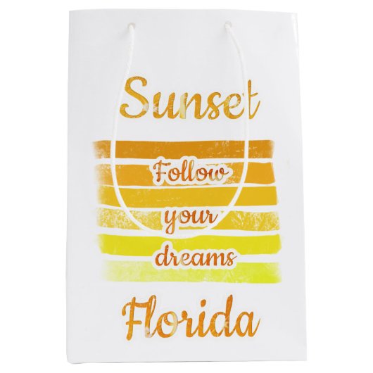 Cute Sunset in Florida Medium Cadeauzakje (Voorkant)