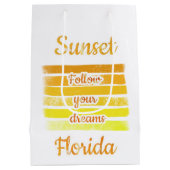 Cute Sunset in Florida Medium Cadeauzakje (Achterkant)