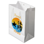 Cute Sunset in Florida Medium Cadeauzakje (Voorkant Gekanteld)