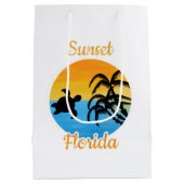 Cute Sunset in Florida Medium Cadeauzakje (Achterkant)