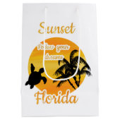 Cute Sunset in Florida Medium Cadeauzakje (Achterkant)