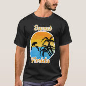 Cute Sunset in Florida met dolfijnen T-Shirt (Voorkant)