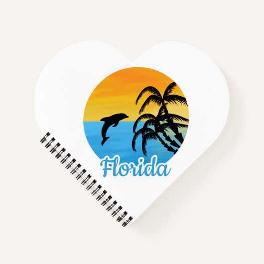 Cute Sunset in Florida met een dolfijn Notitieboek (Voorkant)
