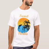 Cute Sunset in Florida met een dolfijn T-shirt (Voorkant)