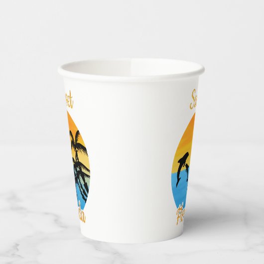 Cute Sunset in Florida Papieren Bekers (Links)