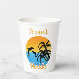 Cute Sunset in Florida Papieren Bekers