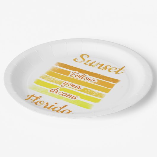 Cute Sunset in Florida Papieren Bordje (Gekanteld)