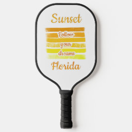 Cute Sunset in Florida Pickleball Paddle