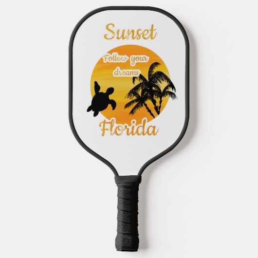 Cute Sunset in Florida Pickleball Paddle (Achterkant)