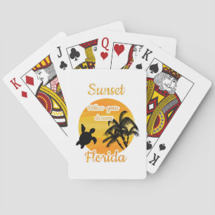 Cute Sunset in Florida Pokerkaarten